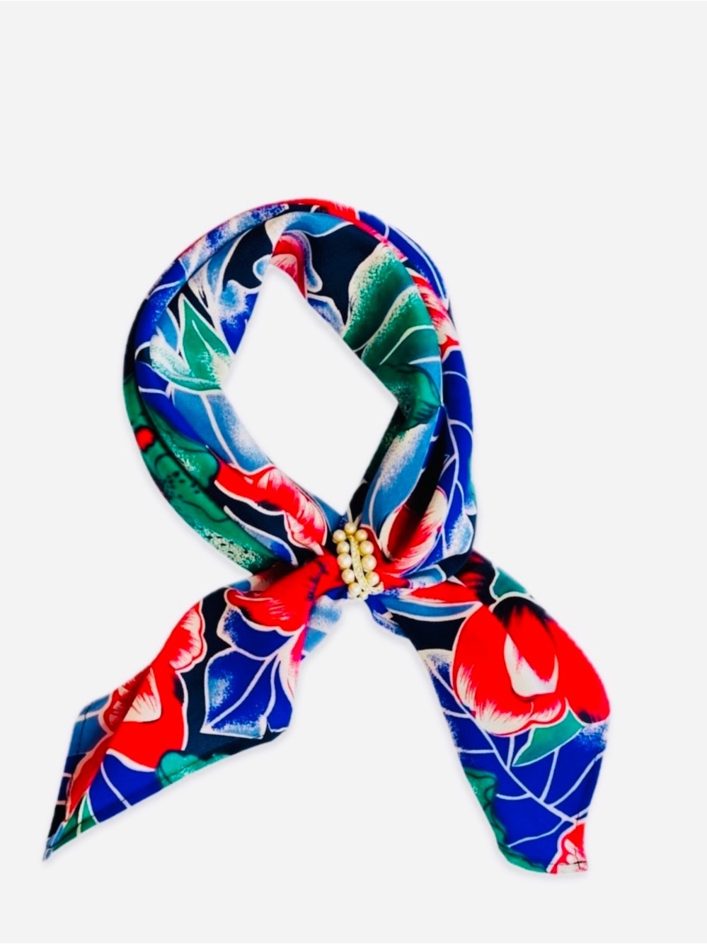 NWT SIlklette Floral Bloom NWT SILKLETTE Spotted 100% Fine Silk Kerchief Scarf